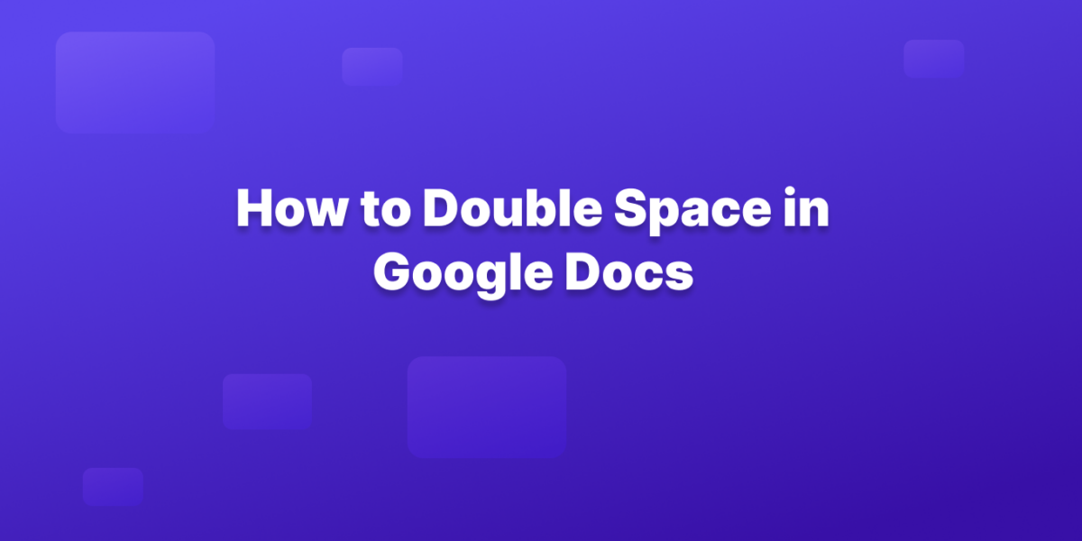 double space google docs