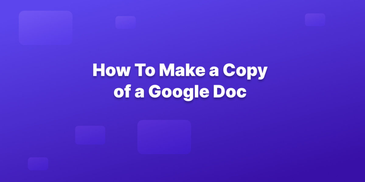 how to make a copy of a google doc