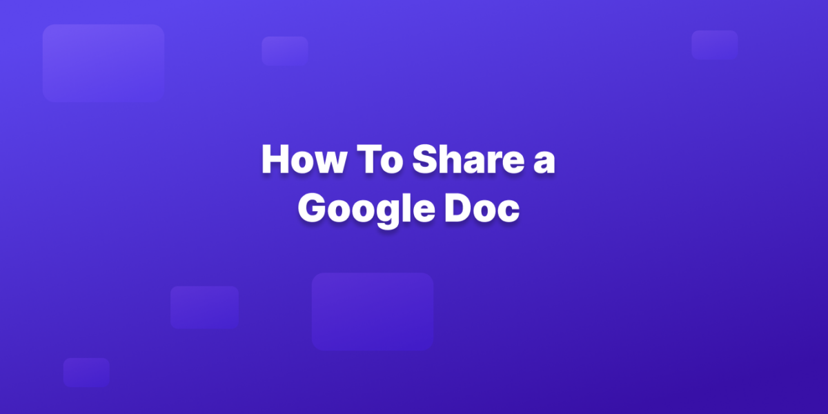 how to share a google doc